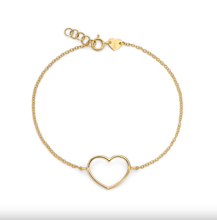 MARCO GERBELLA - BRACCIALE CATENA CON CUORE GRANDE A FILO