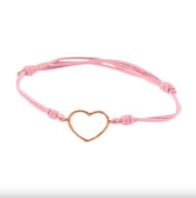 MARCO GERBELLA - BRACCIALE CORDINO CON CUORE MEDIO A FILO