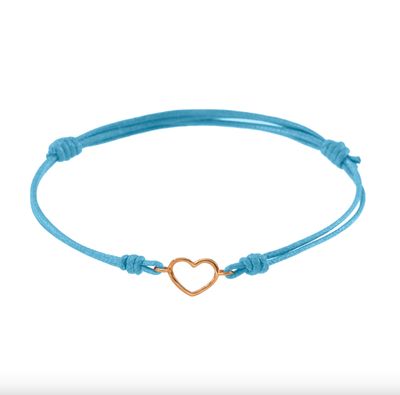 MARCO GERBELLA - BRACCIALE CORDINO CON CUORE PICCOLO A FILO