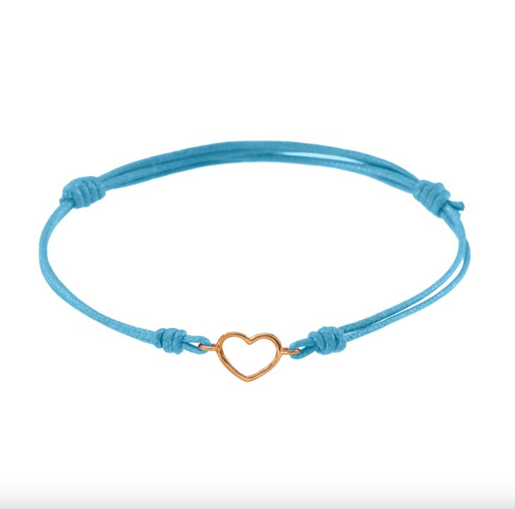 MARCO GERBELLA - BRACCIALE CORDINO CON CUORE PICCOLO A FILO