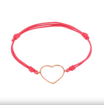 MARCO GERBELLA - BRACCIALE CORDINO CON CUORE GRANDE A FILO MARCO GERBELLA - BRACCIALE CORDINO CON CUORE GRANDE A FILO