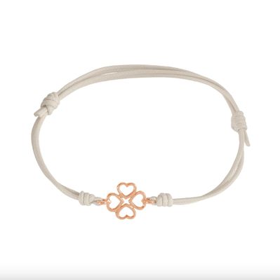 MARCO GERBELLA - BRACCIALE CORDINO CON QUADRIFOGLIO