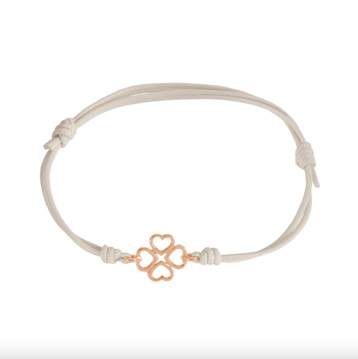 MARCO GERBELLA - BRACCIALE CORDINO CON QUADRIFOGLIO