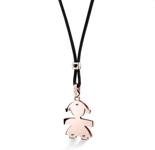 LE BEBE' - I CLASSICI ♡ CIONDOLO BIMBA ORO ROSA