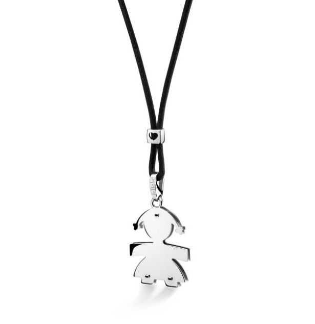 LE BEBE' - I CLASSICI ♡ CIONDOLO BIMBA ORO BIANCO