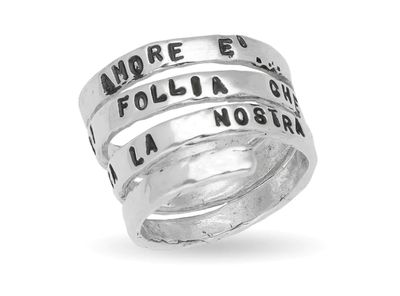 RUBINIA Anello spirale in Argento 925