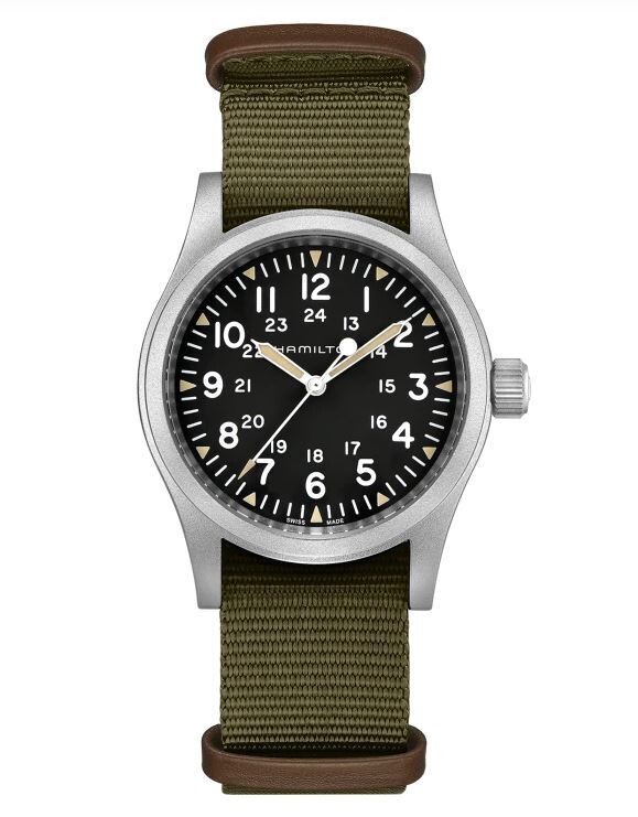 HAMILTON - KHAKI FIELD MECHANICAL NERO 38MM CINTURINO IN TESSUTO HAMILTON - KHAKI FIELD MECHANICAL NERO 38MM CINTURINO IN TESSUTO