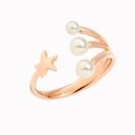 DODO ANELLO STELLINA ORO ROSA E TRE PERLE DI CRISTALLO DODO ANELLO STELLINA ORO ROSA E TRE PERLE DI CRISTALLO