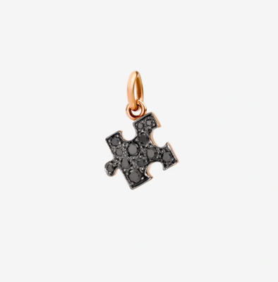 CHARM DODO PUZZLE PREZIOSO CON DIAMANTI NERI