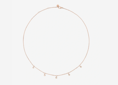 DODO COLLANA ESSENTIALS ORO ROSA E 5 DIMANTI BIANCHI