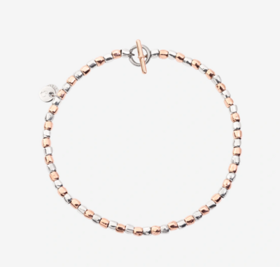 DODO BRACCIALE MINI GRANELLI ARGENTO E ORO ROSA DODO BRACCIALE MINI GRANELLI ARGENTO E ORO ROSA