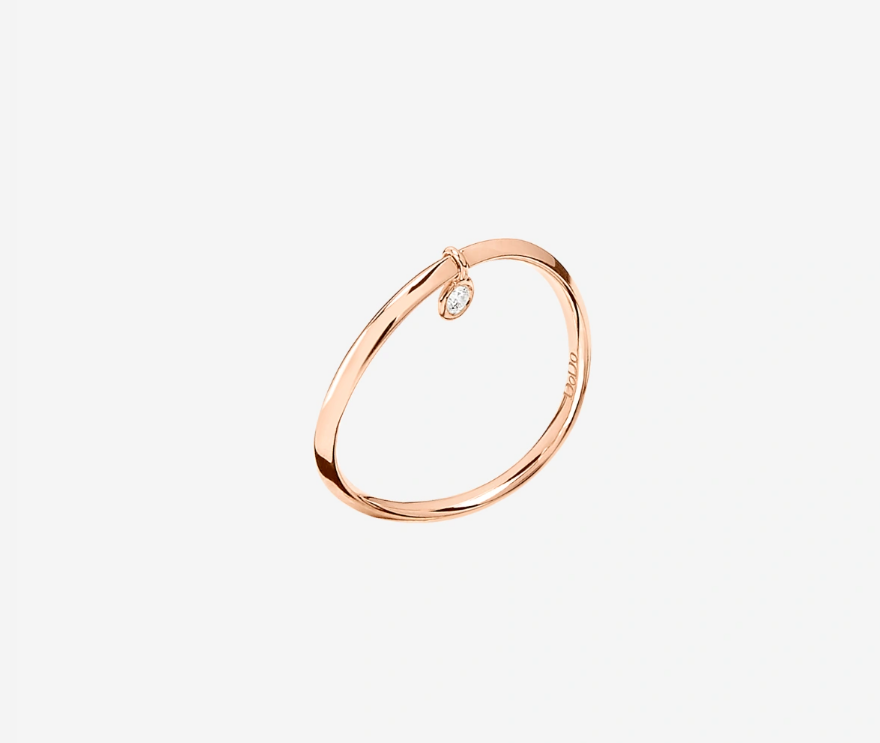 DODO ANELLO ESSENTIALS ORO ROSA E DIAMANTE BIANCO