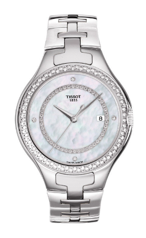 OROLOGIO TISSOT LADY T-TREND BIANCO CON DIAMANTI 34MM CINTURINO ACCIAIO OROLOGIO TISSOT LADY T-TREND BIANCO CON DIAMANTI 34MM CINTURINO ACCIAIO