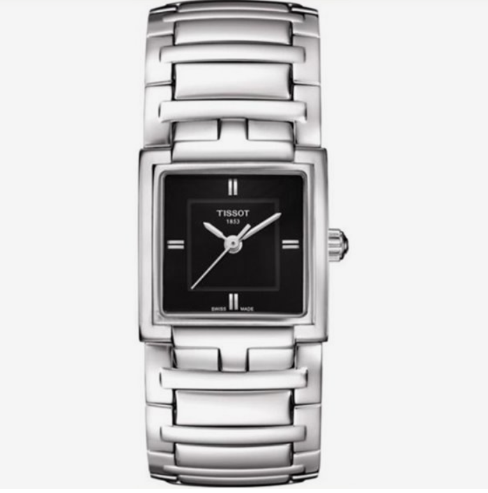 OROLOGIO TISSOT LADY T-TREND NERO 23 MM CINTURINO IN ACCIAIO OROLOGIO TISSOT LADY T-TREND NERO 23 MM CINTURINO IN ACCIAIO