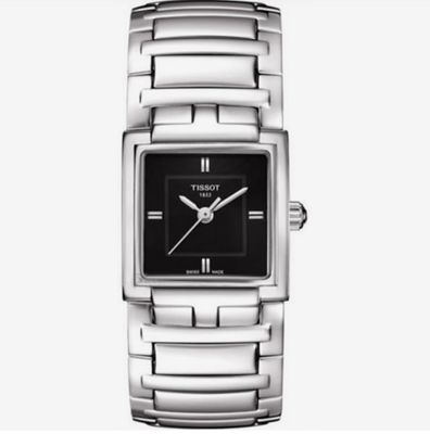 OROLOGIO TISSOT LADY T-TREND NERO 23 MM CINTURINO IN ACCIAIO