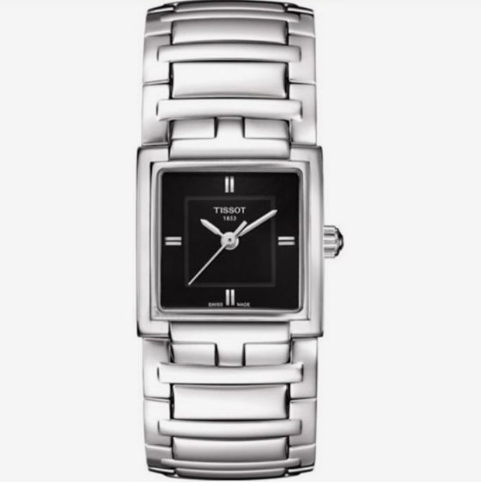 OROLOGIO TISSOT LADY T-TREND NERO 23 MM CINTURINO IN ACCIAIO