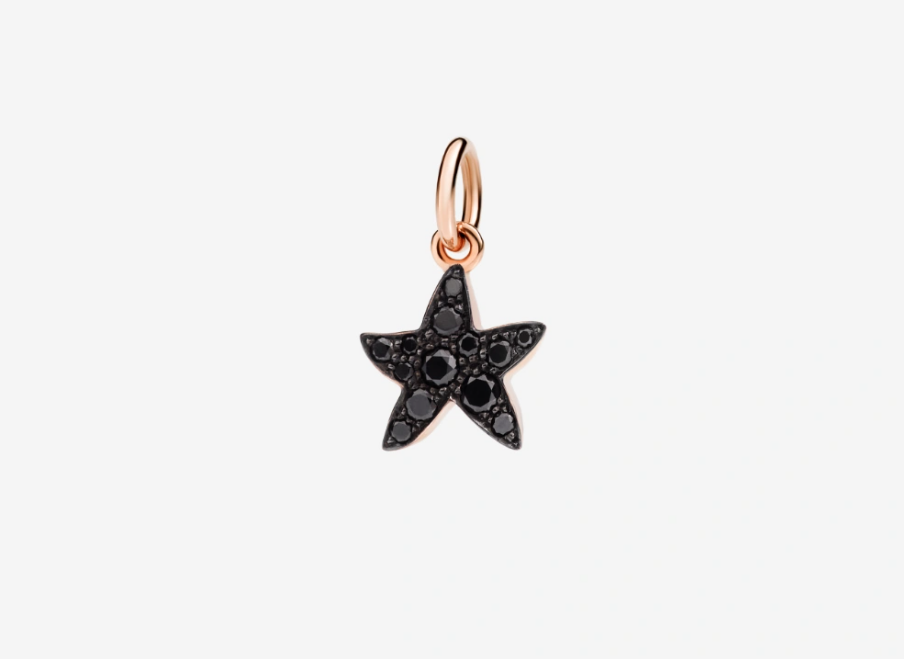 DODO CHARM STELLINA PREZIOSO ORO ROSA E DIAMANTI BLACK