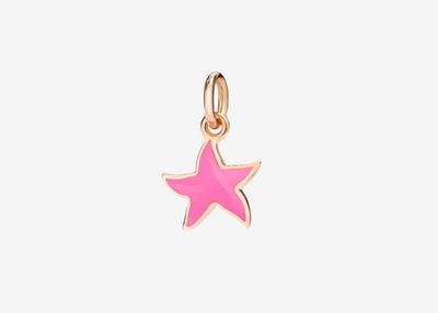 DODO CHARM STELLINA ORO ROSA E SMALTO ROSA FLUO