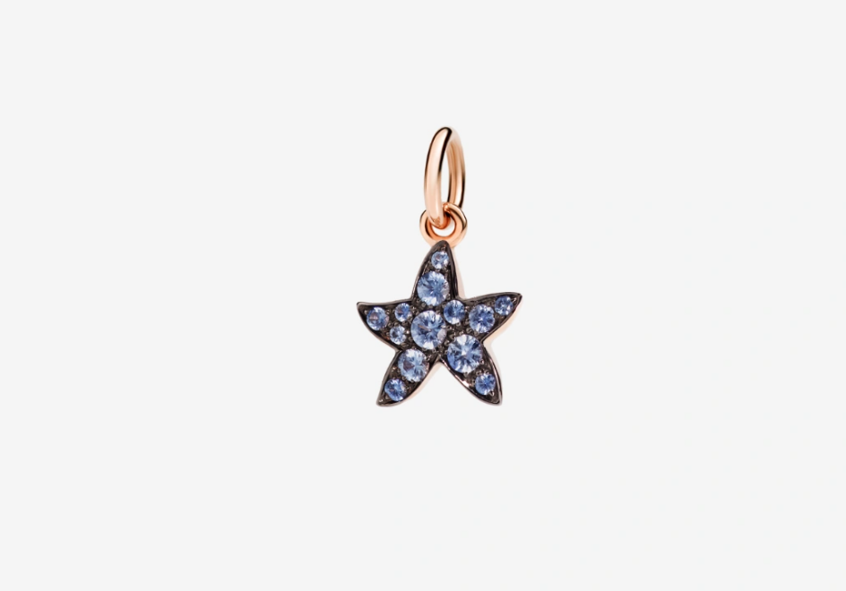DODO CHARM STELLINA PREZIOSO ORO ROSA E ZAFFIRI DODO CHARM STELLINA PREZIOSO ORO ROSA E ZAFFIRI