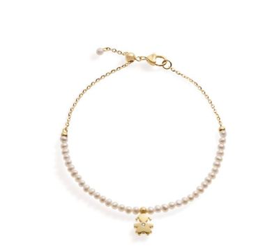 LE BEBE' - LE PERLE ♡ BRACCIALE BIMBA ORO GIALLO, PERLE E DIAMANTE LE BEBE' - LE PERLE ♡ BRACCIALE BIMBA ORO GIALLO, PERLE E DIAMANTE