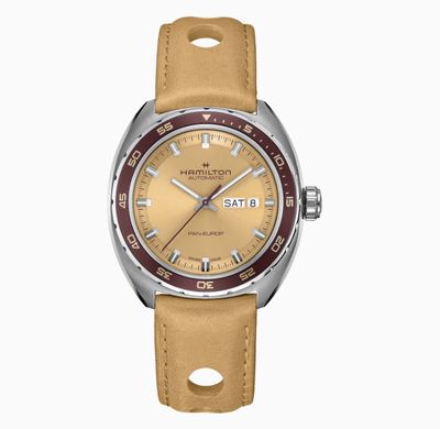 HAMILTON - AMERICAN CLASSIC PAN EUROP DAY DATE AUTO BEIGE