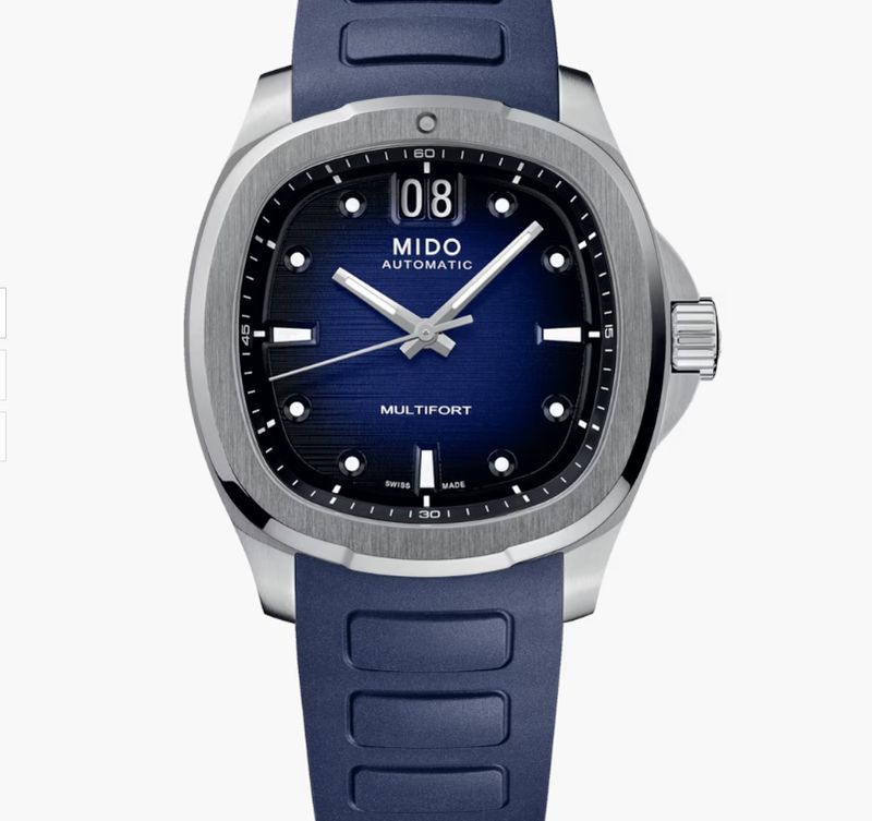MIDO - MULTIFORT TV BIG DATE BLU 40MM CINTURINO IN GOMMA