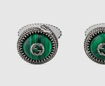GUCCI - GEMELLI GARDEN ARGENTO ANTICATO E MALACHITE GUCCI - GEMELLI GARDEN ARGENTO ANTICATO E MALACHITE