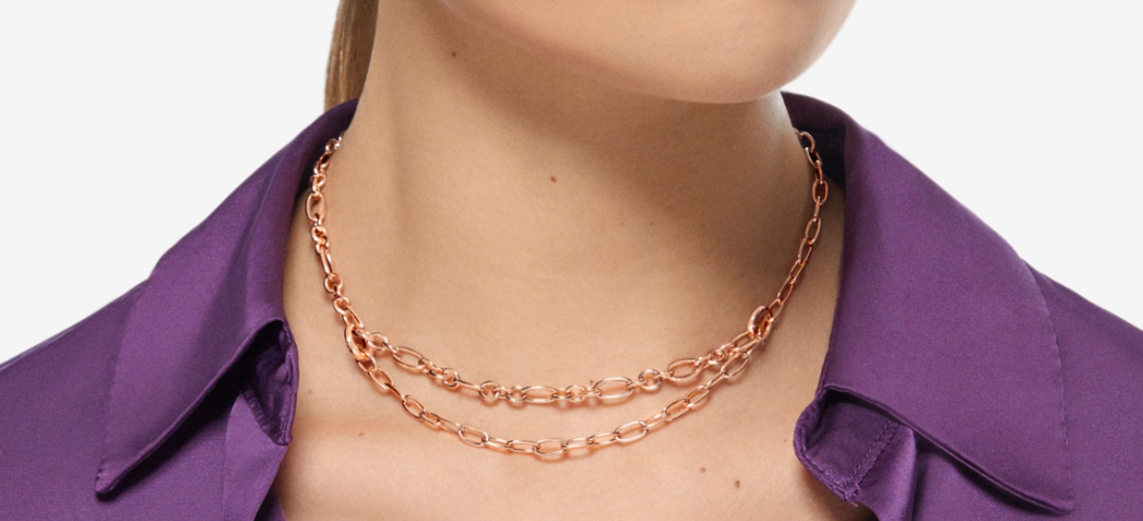 DODO COLLANA ESSENTIALS ARGENTO DORATO ORO ROSA