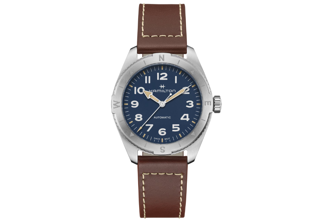 HAMILTON - KHAKI FIELD EXPEDITION AUTOV BLU 41mm CINTURINO IN PELLE