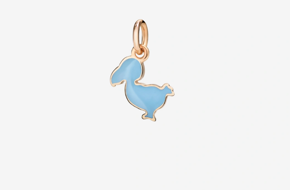 DODO CIONDOLO DODO JUNIOR ORO ROSA E SMALTO AZZURRO DODO CIONDOLO DODO JUNIOR ORO ROSA E SMALTO AZZURRO