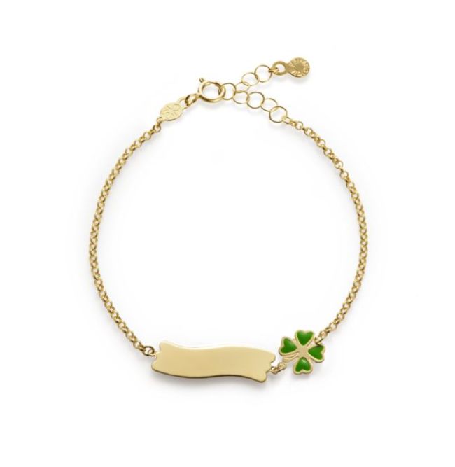 LE BEBE' - BRACCIALE FORTUNA CON QUADRIFOGLIO IN ORO GIALLO