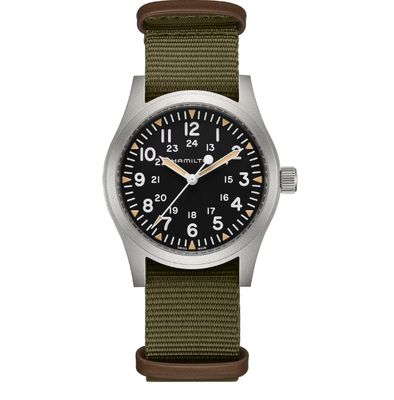 HAMILTON - KHAKI FIELD MECHANICAL NERO 42MM CINTURINO IN TESSUTO HAMILTON - KHAKI FIELD MECHANICAL NERO 42MM CINTURINO IN TESSUTO