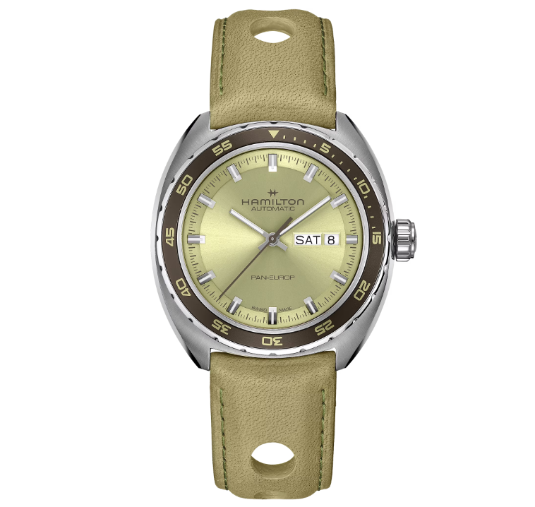 HAMILTON - AMERICAN CLASSIC PAN EUROP DAY DATE AUTO VERDE