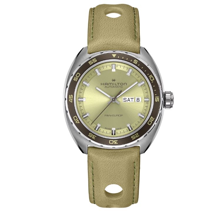 HAMILTON - AMERICAN CLASSIC PAN EUROP DAY DATE AUTO VERDE