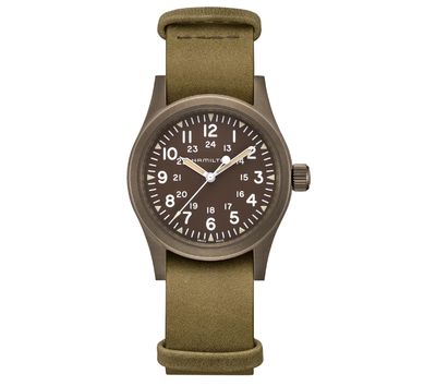 HAMILTON - KHAKI FIELD MECHANICAL VERDE 30MM CINTURINO IN PELLE HAMILTON - KHAKI FIELD MECHANICAL VERDE 30MM CINTURINO IN PELLE