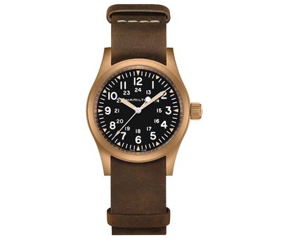 HAMILTON - KHAKI FIELD MECHANICAL NERO 38MM CINTURINO IN PELLE