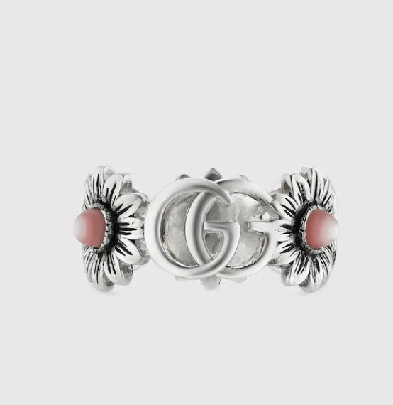GUCCI - ANELLO CON MADREPERLA E DOPPIA G