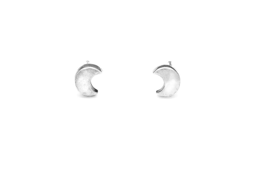 GIOVANNI RASPINI - ORECCHINI MINI LUNA ARGENTO 925