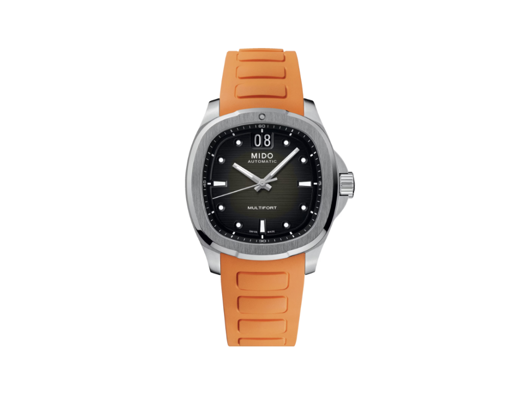 MIDO - MULTIFORT TV BIG DATE GIRGIO 40MM CINTURINO IN GOMMA MIDO - MULTIFORT TV BIG DATE GIRGIO 40MM CINTURINO IN GOMMA