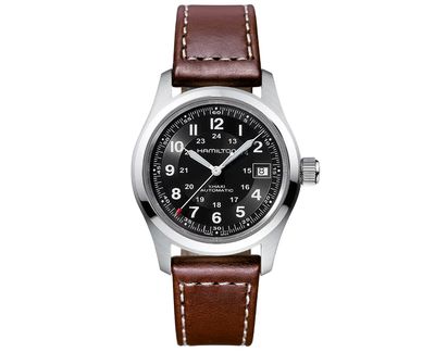 HAMILTON - KHAKI FIELD AUTO NERO 38MM CINTURINO IN PELLE HAMILTON - KHAKI FIELD AUTO NERO 38MM CINTURINO IN PELLE