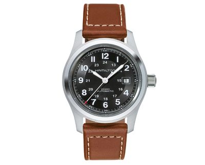 HAMILTON - KHAKI FIELD AUTO NERO 42MM CINTURINO IN PELLE HAMILTON - KHAKI FIELD AUTO NERO 42MM CINTURINO IN PELLE