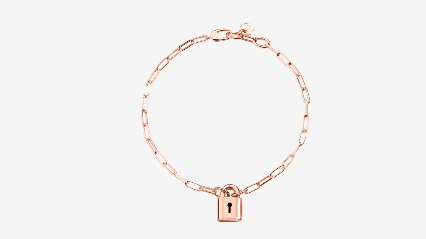 DODO - Bracciale Lucchetto argento dorato oro rosa 18K DODO - Bracciale Lucchetto argento dorato oro rosa 18K