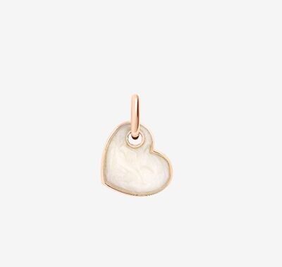 DODO CIONDOLO CUORE ORO ROSA E SMALTO BIANCO EFFETTO MADREPERLA DODO CIONDOLO CUORE ORO ROSA E SMALTO BIANCO EFFETTO MADREPERLA