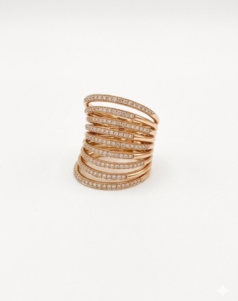 ANELLO ORO ROSA E DIAMANTI ANELLO ORO ROSA E DIAMANTI