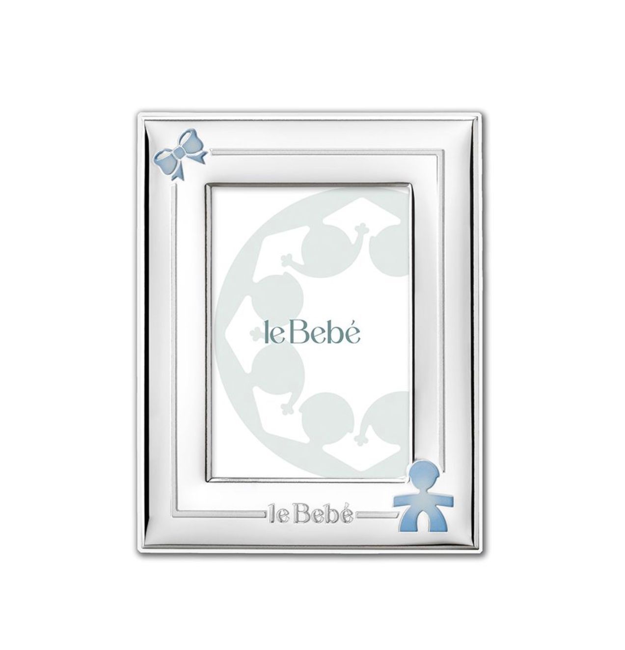 LE BEBE' CORNICE PER FOTO SAGOMA BIMBO E FIOCCO 10x15 CM LE BEBE' CORNICE PER FOTO SAGOMA BIMBO E FIOCCO 10x15 CM