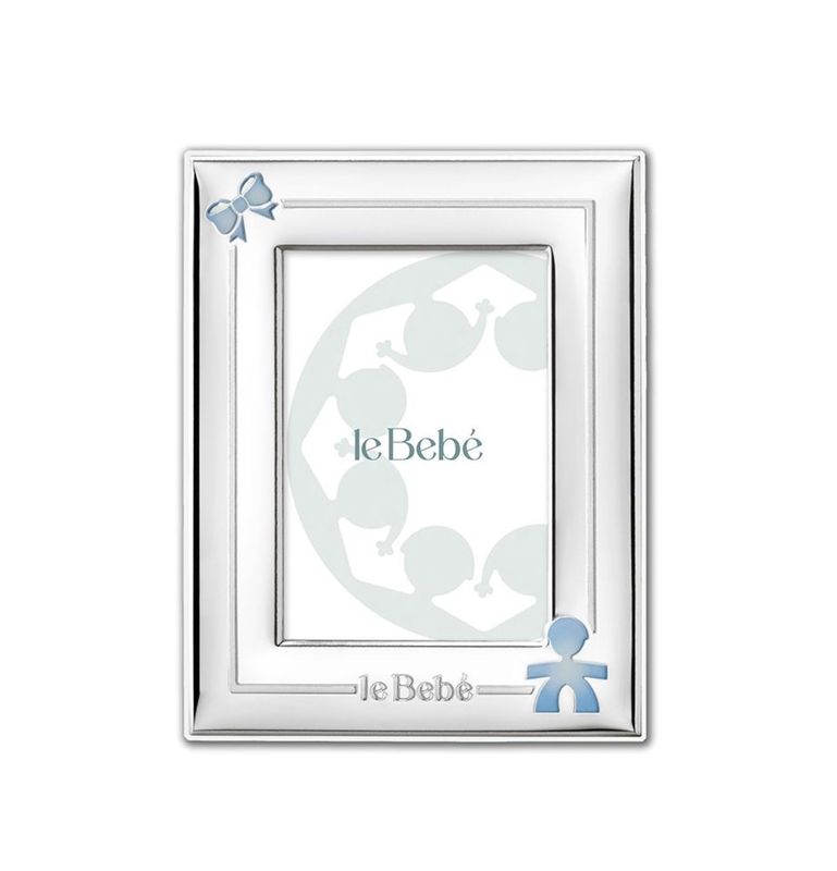 LE BEBE' CORNICE PER FOTO SAGOMA BIMBO E FIOCCO 10x15 CM LE BEBE' CORNICE PER FOTO SAGOMA BIMBO E FIOCCO 10x15 CM