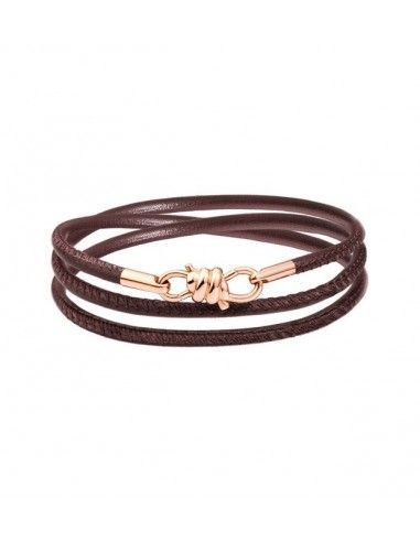 BRACCIALE DODO NODO ORO ROSA E CORDINO IN PELLE BRACCIALE DODO NODO ORO ROSA E CORDINO IN PELLE