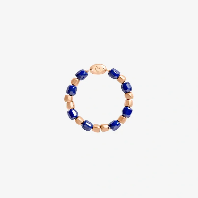 ANELLO DODO MINI GRANELLI CERAMICA BLU ANELLO DODO MINI GRANELLI CERAMICA BLU