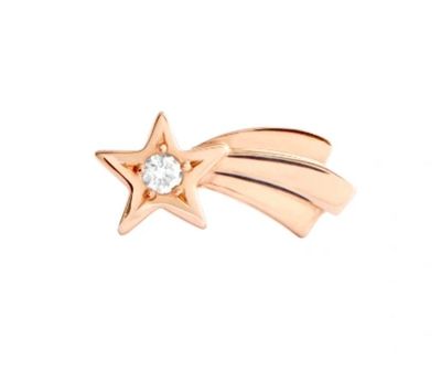 DODO ORECCHINO STELLA COMETA ORO ROSA E DIAMANTE BIANCO - SINISTRO