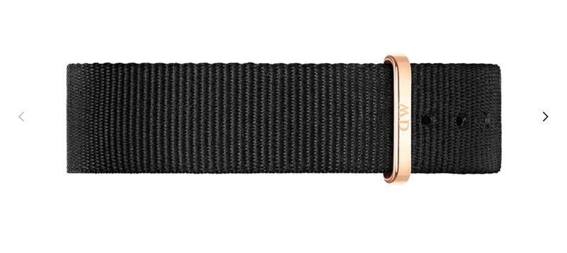 DANIEL WELLINGTON CINTURINO NATO NERO - ORO ROSA DANIEL WELLINGTON CINTURINO NATO NERO - ORO ROSA
